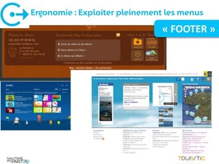 Ergonomie : Exploiter pleinement les menus

                                « FOOTER »
 