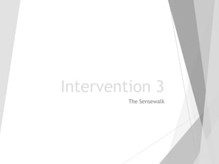 Intervention 3
The Sensewalk

 