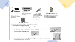 Materials and tools used for making Ethernet cables | PPTX
