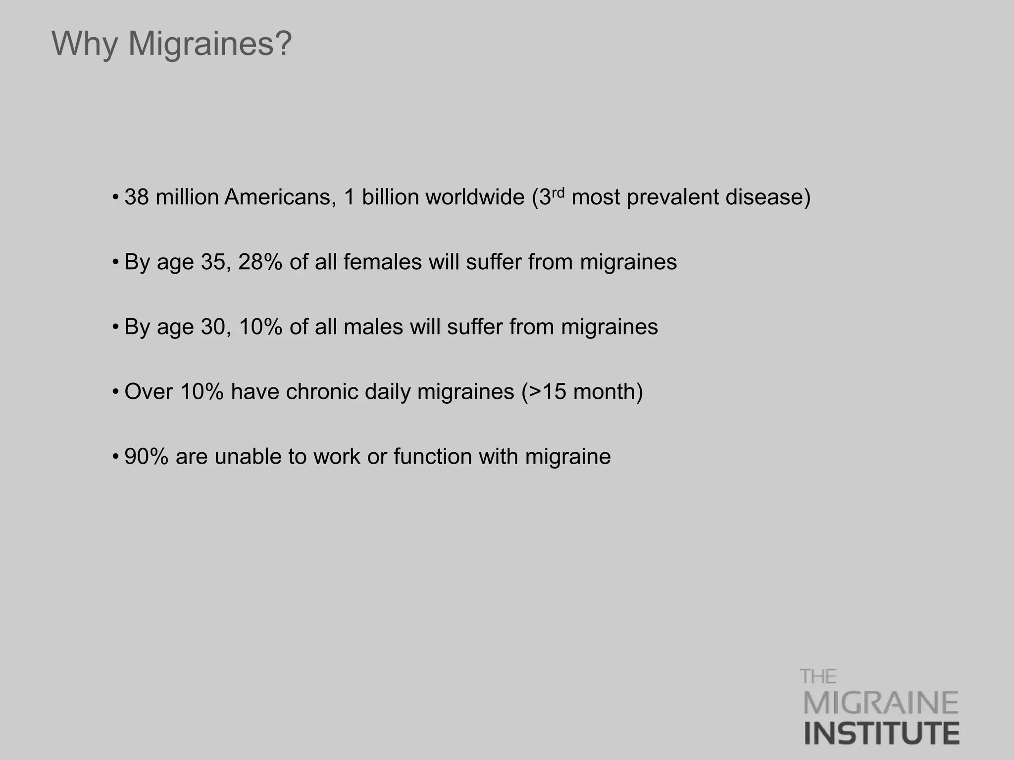 Interventional Migraine Treatment the Migraine Institute PPT interventional-migraine-treatment-the-migraine-institute-ppt