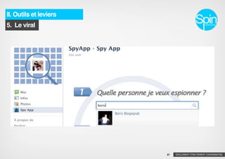 II. Outils et leviers
5. Le viral




                        87   DOCUMENT STRICTEMENT CONFIDENTIEL
 