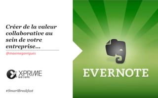 @maximegarrigues
Créer de la valeur
collaborative au
sein de votre
entreprise…
#SmartBreakfast
 