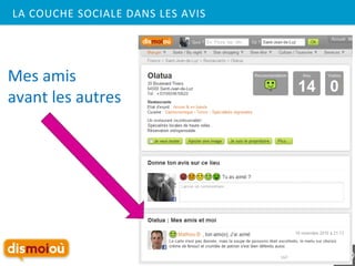 LA COUCHE SOCIALE DANS LES AVIS




Mes amis
avant les autres




                                  160
 