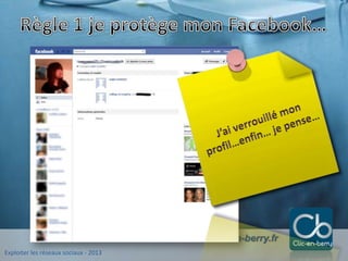 Exploiter les réseaux sociaux - 2013
www.clic-en-berry.fr
 