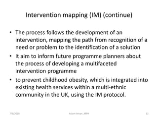 Intervention Mapping To Develop A Culturally Appropriate Intervention ...