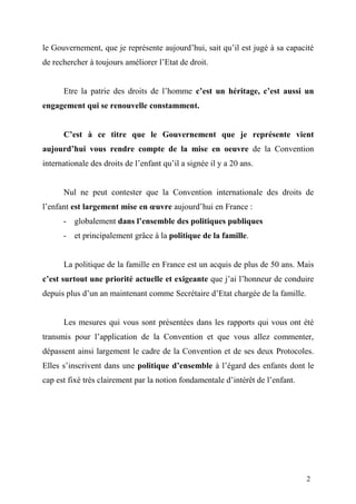 Intervention Ministre Mme Morano