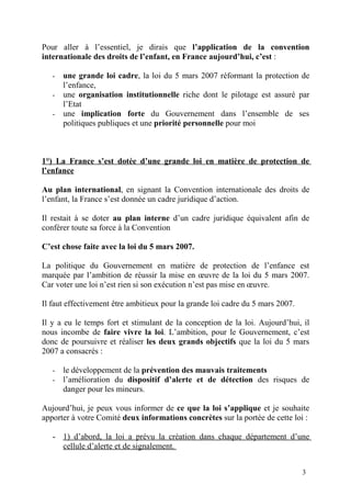 Intervention Ministre Mme Morano