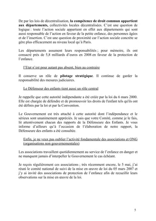 Intervention Ministre Mme Morano