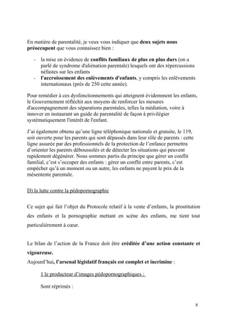 Intervention Ministre Mme Morano