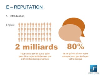 E – REPUTATION
1. Introduction


Enjeux :
 