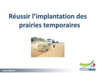 www.idele.fr 31
Réussir l’implantation des
prairies temporaires
 