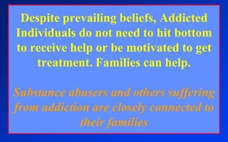 since Vietnam conflict from addiction/suicide: 62,000Trauma and Addiction:Individual Trauma 60% of the women in AA report a history of sexual abuse