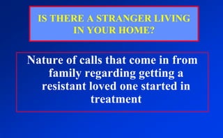 70%64%60%51%50%40%30%20%9%10%0%Non-AddictsHeroinPolydrugPercentage of Subjects in Daily Telephone Contact With One or More ParentAddictsHeroinAddictsPolydrugNon-addictss(Purzel and Lamon, 79)