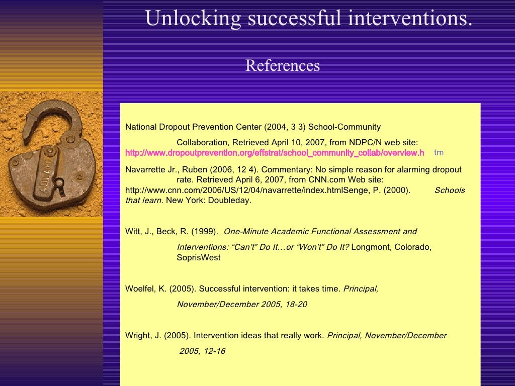 Interventions For Students Who Are At Risk