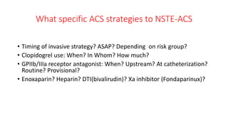 Acs Routine Intervention treatment for acs | PPTX