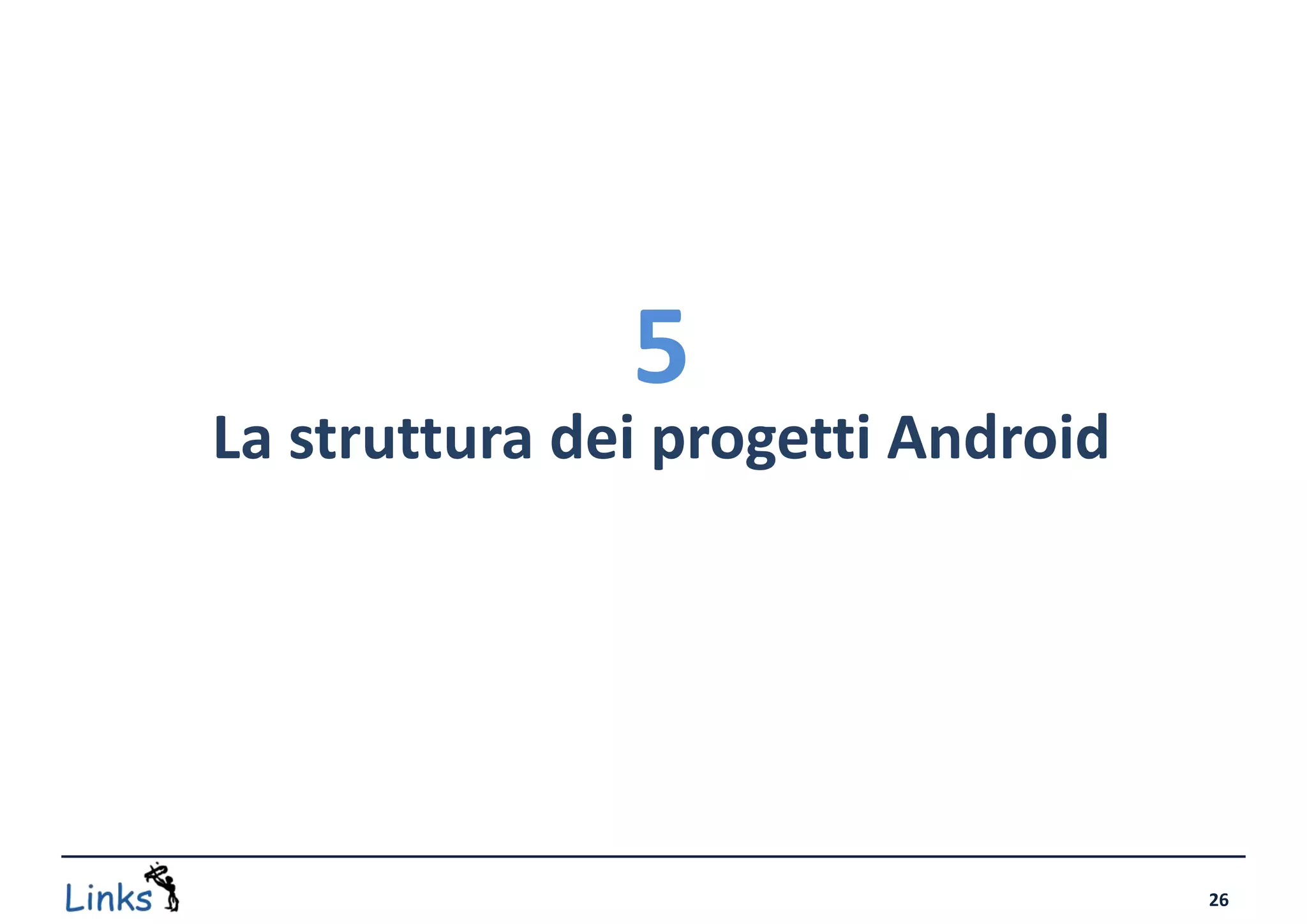 5
La struttura dei progetti Android




                                    26
 