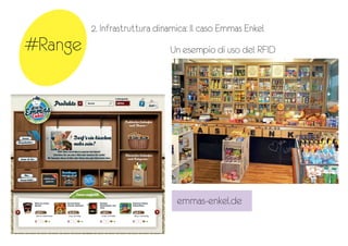 2. Infrastruttura dinamica: Il caso Emmas Enkel
Un esempio di uso del RFID#Range
emmas-‐enkel.de
 