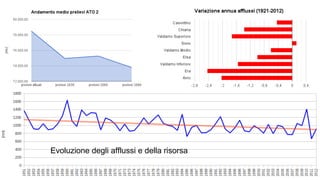 Evoluzione
della risorsa
Evoluzione degli afflussi e della risorsa
 