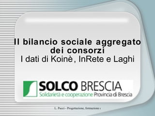 Il bilancio sociale aggregato dei consorzi I dati di Koinè, InRete e Laghi 