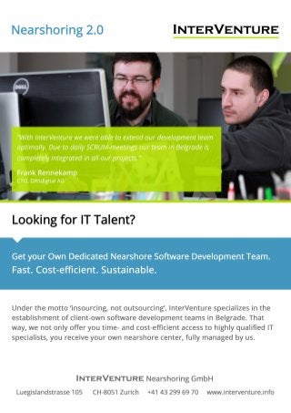 Agile Nearshore Software Outsourcing - Your Own Team Model - InterVenture