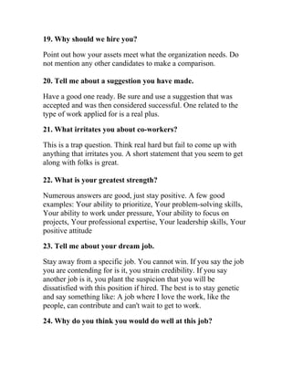 Interview tips | DOC
