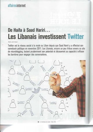 Les Libanais investissent Twitter