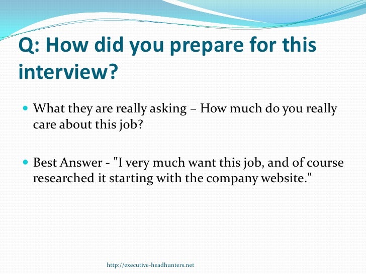 how to best prepare for an interview