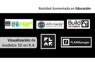 Realidad Aumentada en Educación




  Visualización de
modelos 3D en R.A.
 