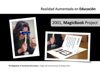 Realidad Aumentada en Educación


                                                              2001, MagicBook Project




The MagicBook: A Transitional AR Interface - Images with the permission of Hirokazu Kato
 