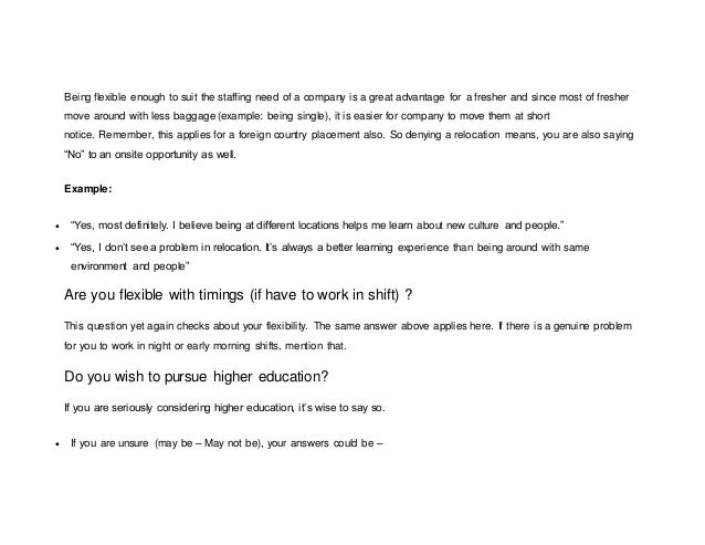 Fresher Interview questions with answer