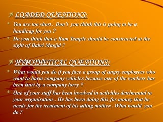 Enhancing Interview Skills for the beginners | PPT