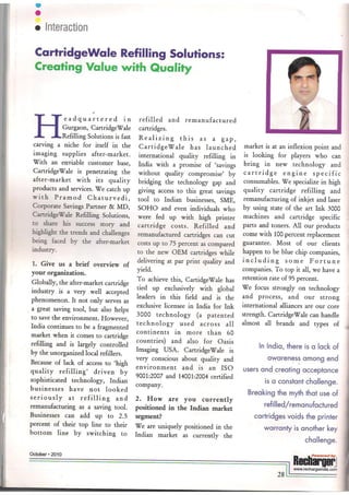 Interview of Pramod Chaturvedi, Corporate Savings Partner & MD, CartridgeWale  