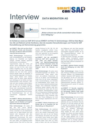 Interview - Data Migration AG - Peter R. Schönenberger - smart con SAP 2013