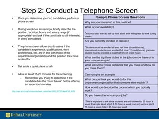 Step 2: During the Interview