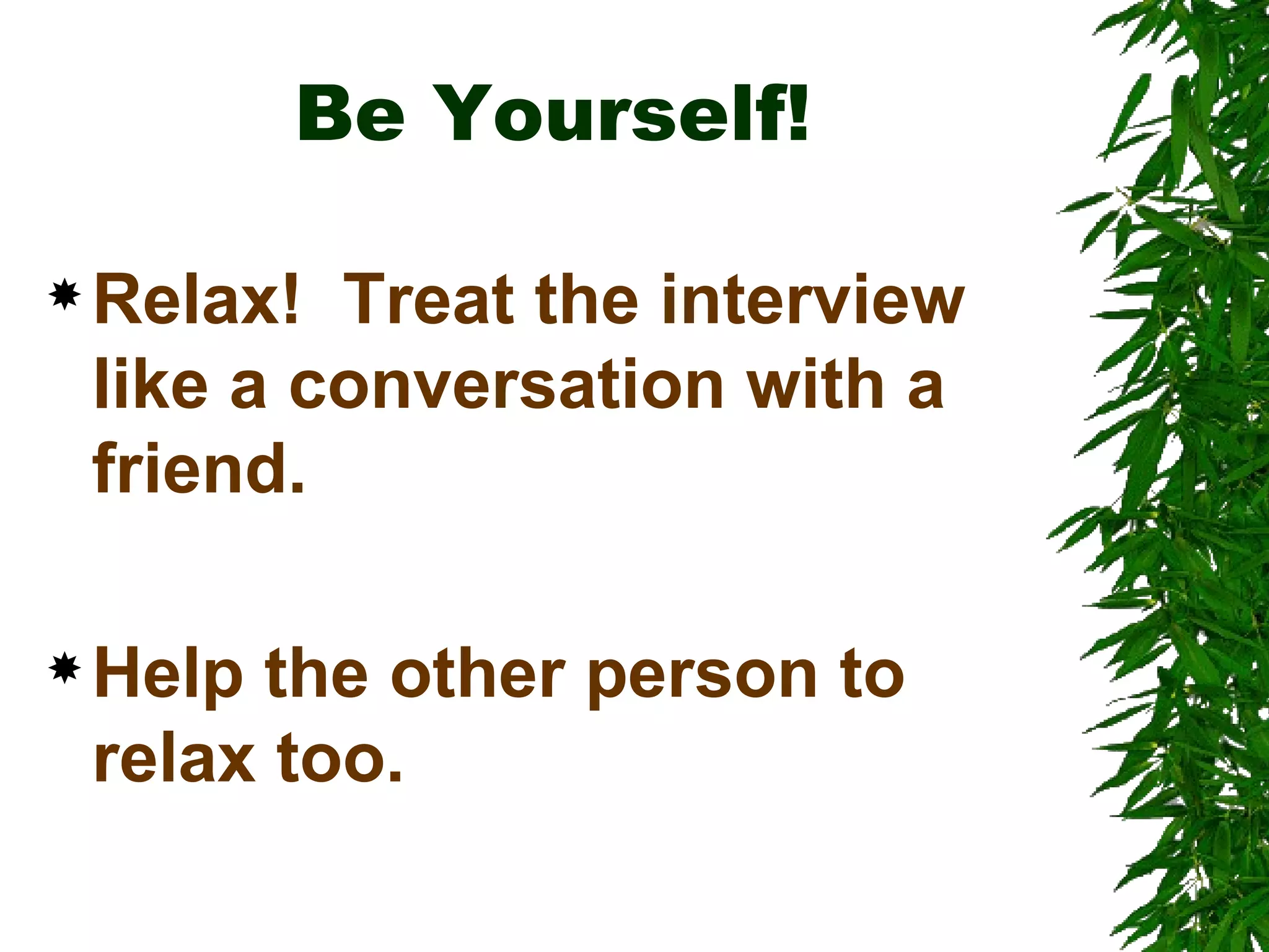 Interview Tips PPT Interview Tips Ppt