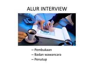 ALUR INTERVIEWPembukaanBadanwawancaraPenutup