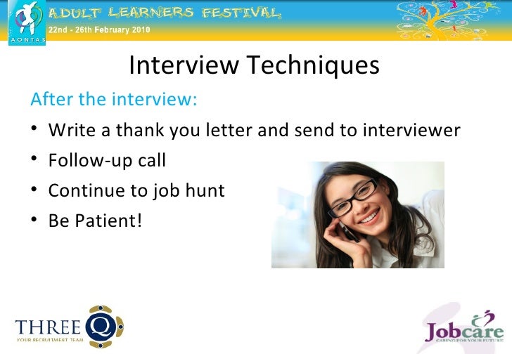 follow up call after interview