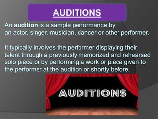AUDITIONS