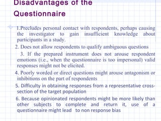 Interview and questionire | PPT