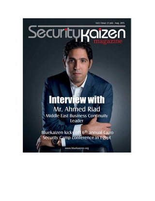 My Interview With Security Kaizen Magazine 