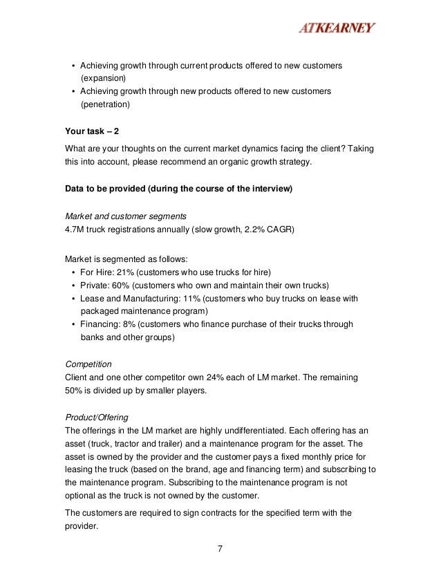 interview casebookfrom at kearney at kearney cover letter