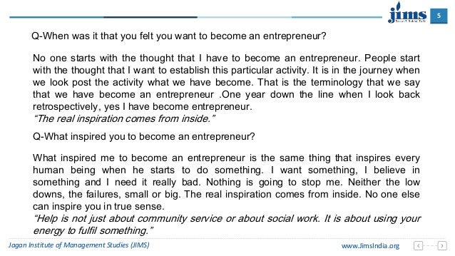 interview with an entrepreneur