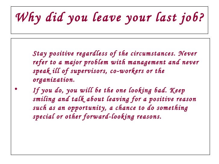reason for leaving answers under fontanacountryinn com reason for leaving last job