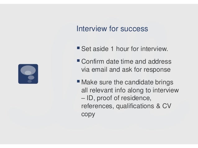 how to interview for success