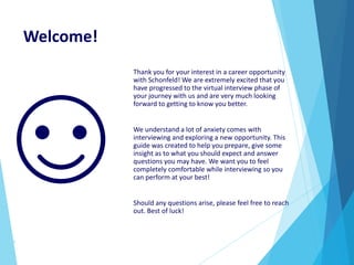 Schonfeld Virtual Interview Guide | PDF