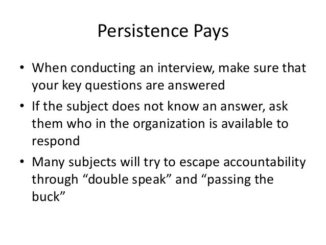 interviewing tips accountability interview questions and answers