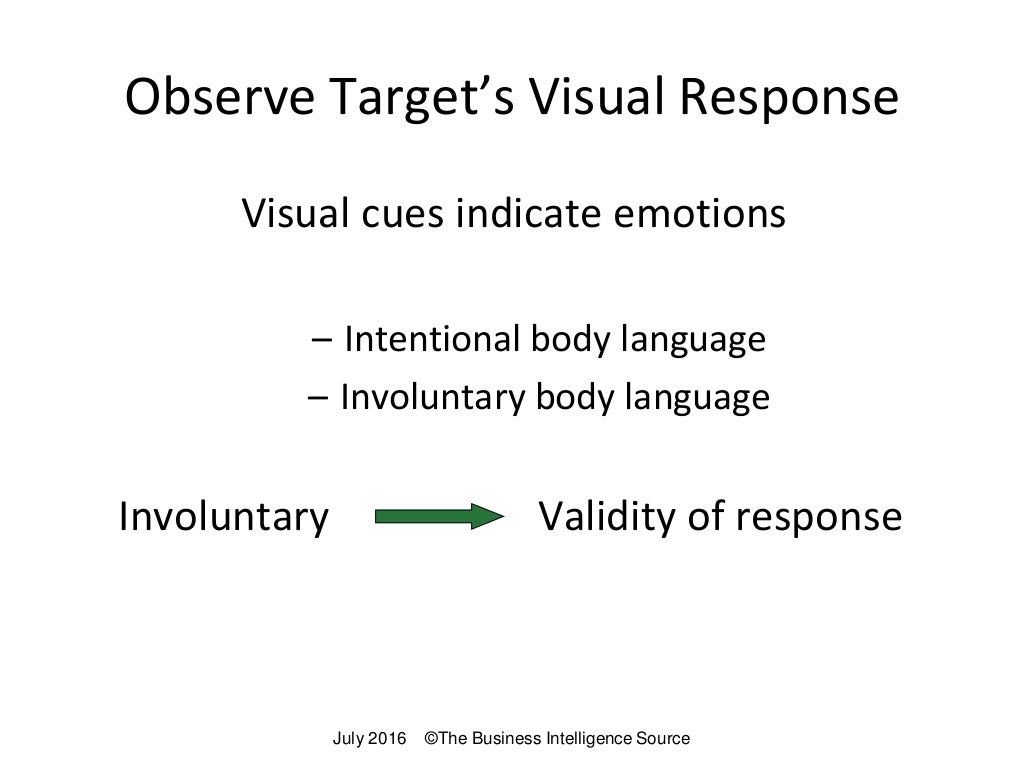 Observe Target’s Visual Response Visual