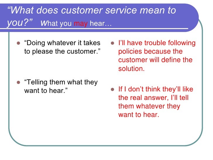 what does great customer service mean to you