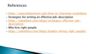 Interviewing job applicants - interpersonal Skills 
