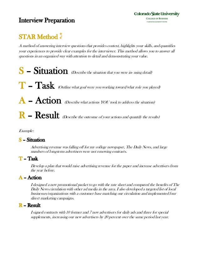 star method interviewing
